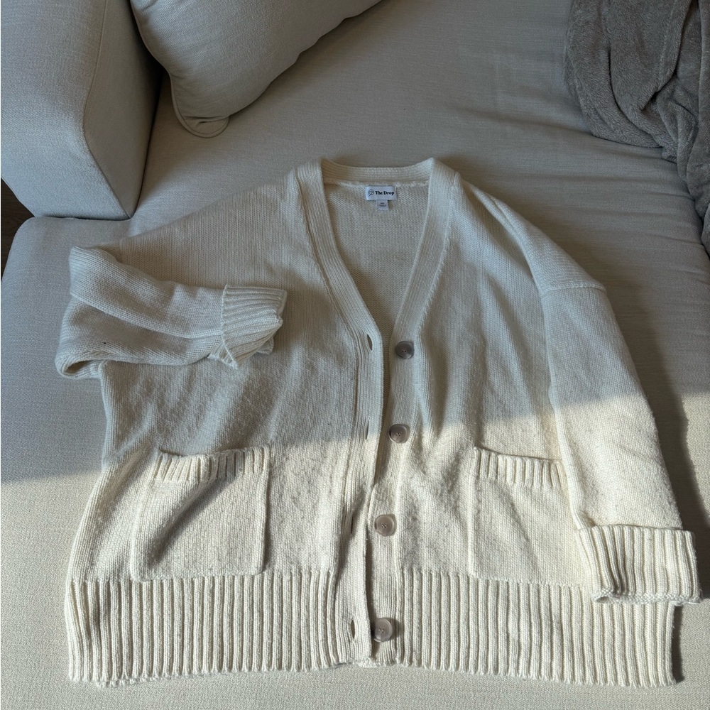 Elegant Cream Cardigan Sweater